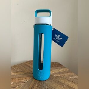 Adidas 18oz Aqua Blue Glass Hydration Bottle